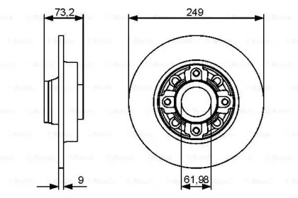 Диск тормозной Bosch 0986479388