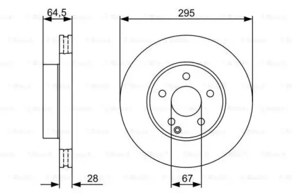 Диск гальмівний (передній) MB E-class (W211/W212/S211/S212) 02-09 (295x28) Bosch 0 986 479 407