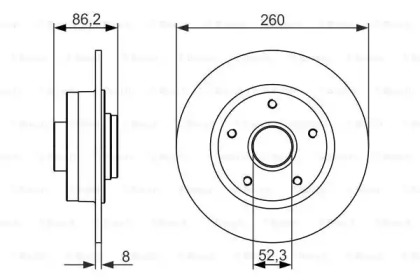 Диск тормозной Bosch 0986479684