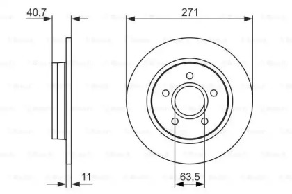 Диск тормозной Bosch 0986479763