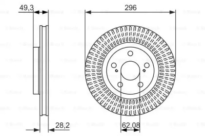 Тормозной диск Bosch 0986479768