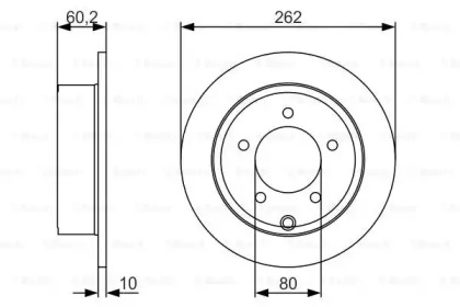 ДИСК ГАЛЬМIВНИЙ ЗАДНIЙ Bosch 0986479A39