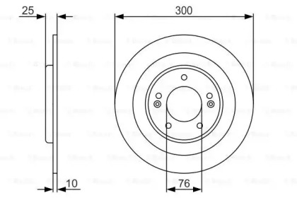 ДИСК ГАЛЬМIВНИЙ ЗАДНIЙ Bosch 0986479A46