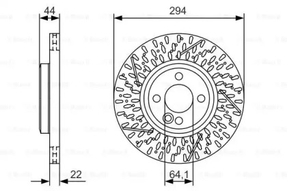 ДИСК ГАЛЬМIВНИЙ ПЕРЕДНIЙ Bosch 0986479A69