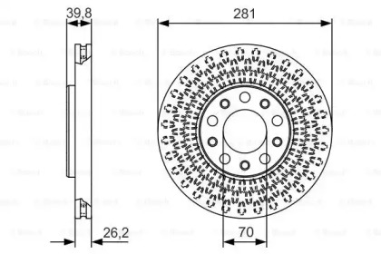 ДИСК ГАЛЬМIВНИЙ ПЕРЕДНIЙ Bosch 0986479C42