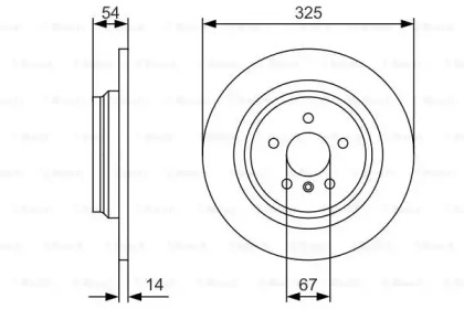 ДИСК ГАЛЬМIВНИЙ ЗАДНIЙ Bosch 0986479D10