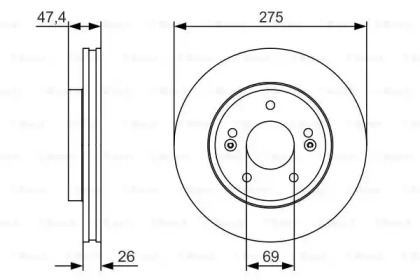 Тормозной диск Bosch 0986479R26