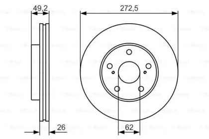 Тормозной диск Bosch 0986479R45