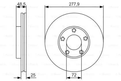 Диск гальмівний Bosch 0986479R83