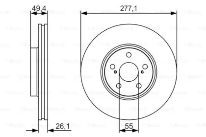 Тормозной диск Bosch 0986479S09