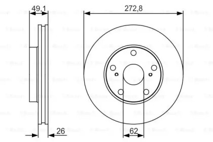Тормозной диск Bosch 0986479S16