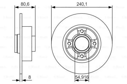 Диск гальмівний Bosch 0986479S37