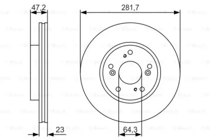 Диск гальмівний Bosch 0986479S47