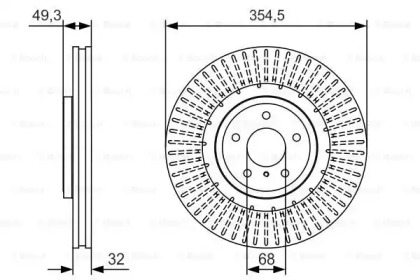 Тормозной диск Bosch 0986479T02