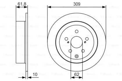 Диск тормозной Bosch 0986479T04