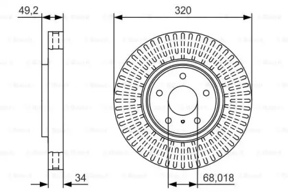 Тормозной диск Bosch 0986479T32