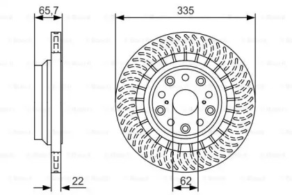 ДИСК ГАЛЬМIВНИЙ ЗАДНIЙ ЛЕВЫЙ Bosch 0986479T35