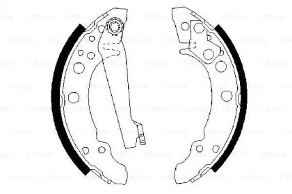 Тормозные колодки барабані Bosch 0986487002