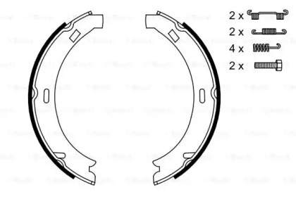 Колодки ручника MB C-class (W202/203) 93-07/A-class (W168/169) 97-12 (164x20) Bosch 0 986 487 582