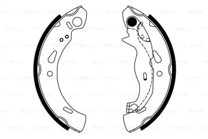Колодки гальмівні (задні) Ford Fiesta 08- (барабанні) (200x31.7) Bosch 0 986 487 753