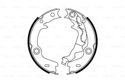 Колодки ручника Hyundai Accent III 05-10/Kia Rio II 05- (167x31.8) Bosch 0 986 487 761