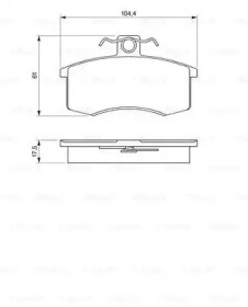 Комплект гальмівних колодок - дискові Bosch 0986491700