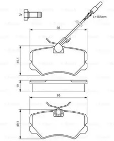 Комплект гальмівних колодок - дискові Bosch 0986492090