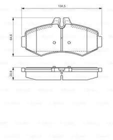 Комплект тормозных колодок Bosch 0986494013