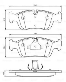 Комплект гальмівних колодок - дискові Bosch 0986494015