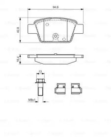 ДИСКОВI КОЛОДКИ ЗАДНI Bosch 0986494030