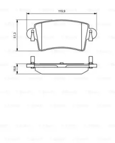 Комплект гальмівних колодок - дискові Bosch 0986494043