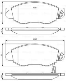 Комплект гальмівних колодок - дискові Bosch 0986494047