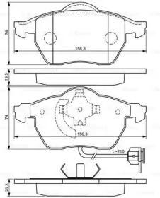 Комплект гальмівних колодок - дискові Bosch 0986494050