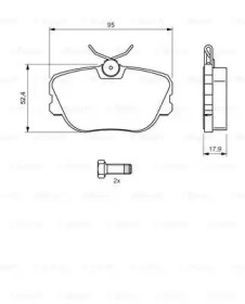 Комплект тормозных колодок Bosch 0986494058