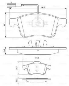 Комплект гальмівних колодок - дискові Bosch 0986494071
