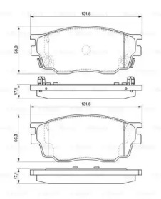 Комплект гальмівних колодок - дискові Bosch 0986494078