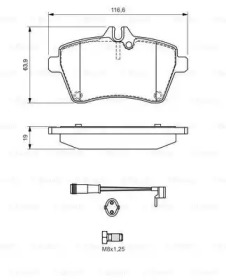 Комплект тормозных колодок Bosch 0986494087