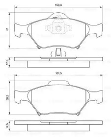 Тормозные колодки Bosch 0986494101