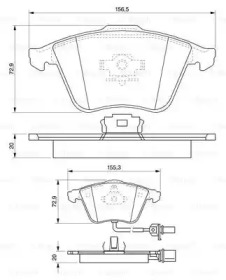 Комплект гальмівних колодок - дискові Bosch 0986494104