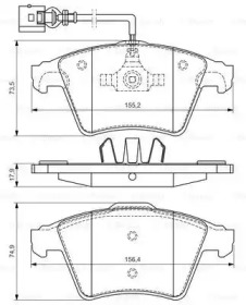 Комплект гальмівних колодок - дискові Bosch 0986494107