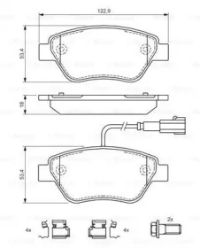 Комплект гальмівних колодок - дискові Bosch 0986494113