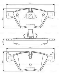 Комплект гальмівних колодок - дискові Bosch 0986494118