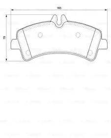 Колодки гальмівні (задні) MB Sprinter 509-519 CDI/VW Crafter 50 06- (спарка) Bosch 0 986 494 122