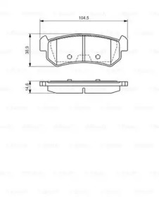 Комплект тормозных колодок Bosch 0986494133