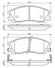ГАЛЬМІВНІ КОЛОДКИ Bosch 0986494138