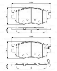 Комплект гальмівних колодок - дискові Bosch 0986494139