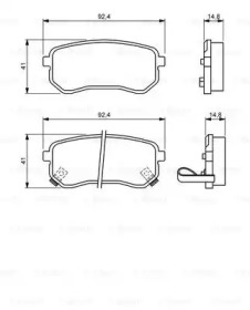 Колодки гальмівні (задні) Hyundai i10 07-16/Kia Picanto 04- Bosch 0 986 494 145