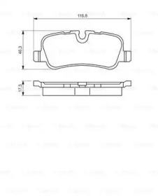 Комплект гальмівних колодок - дискові Bosch 0986494148
