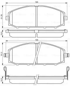 Комплект тормозных колодок Bosch 0986494150