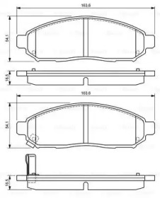 Комплект гальмівних колодок - дискові Bosch 0986494151
